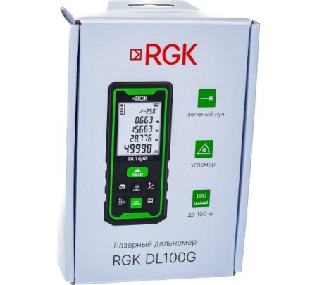 Лазерный дальномер с угломером RGK DL100G купить по низкой цене | МАКСПРОФИТ