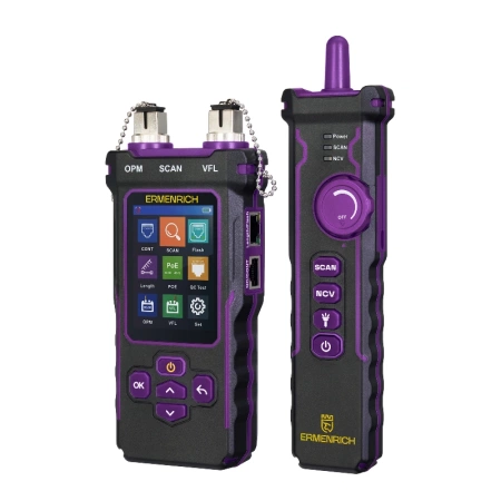 Многофункциональный кабельный тестер Ermenrich NetGeeks NP60, фиолетовый купить по низкой цене | МАКСПРОФИТ