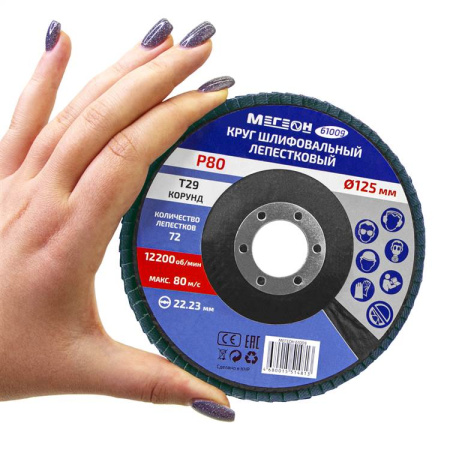 Круг шлифовальный лепестковый комплект МЕГЕОН 61009-10 купить по низкой цене | МАКСПРОФИТ